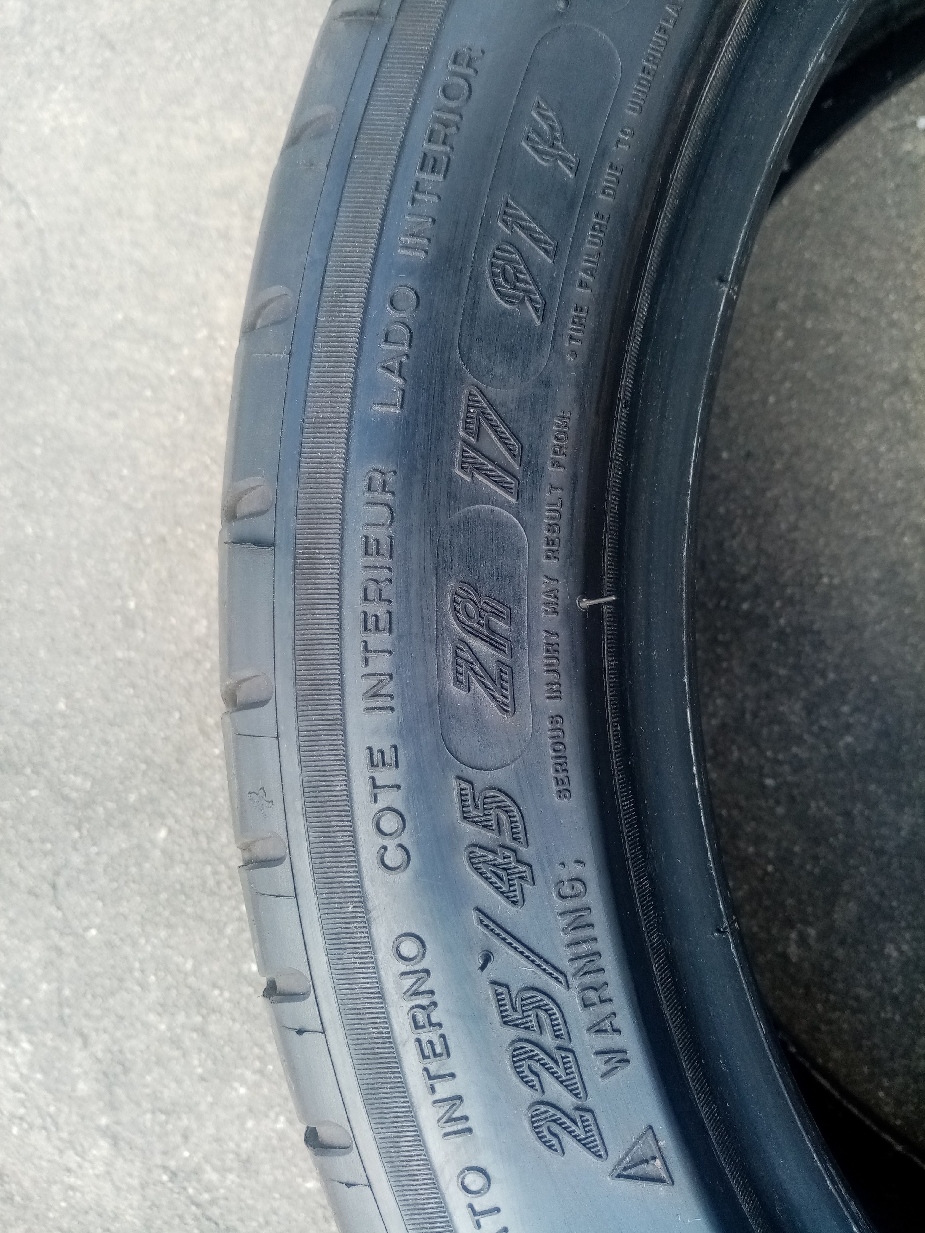 225/45 ZR17 91Y MICHELIN PILOT SPORT3